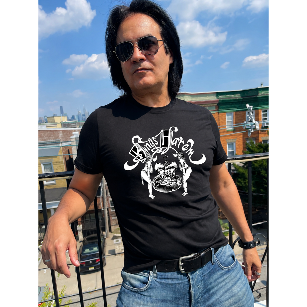 Kings Harlem Monochrome Graphic T-Shirt | Vintage Urban Streetwear Tee | Retro Hip Hop Crown Unisex Shirt